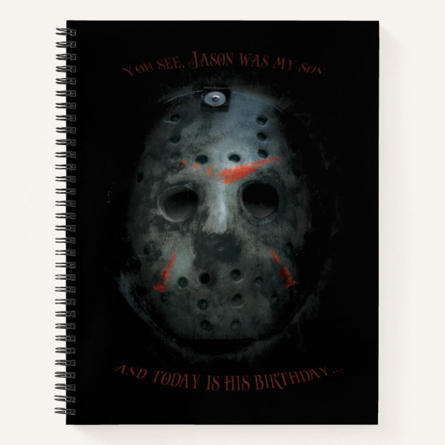 Freddy vs. Jason | Jason Mask Quote Notebook (Front)