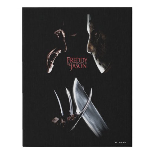 Freddy vs Jason  Theatrical Poster Faux Canvas Print