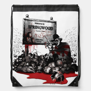 Freddy vs. Jason   Welcome to Springwood Drawstring Bag
