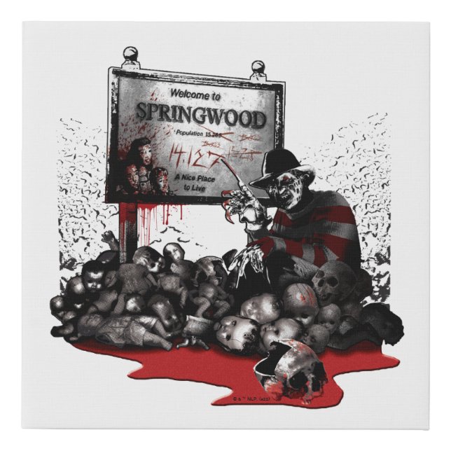 Freddy vs. Jason | Welcome to Springwood Faux Canvas Print (Front)