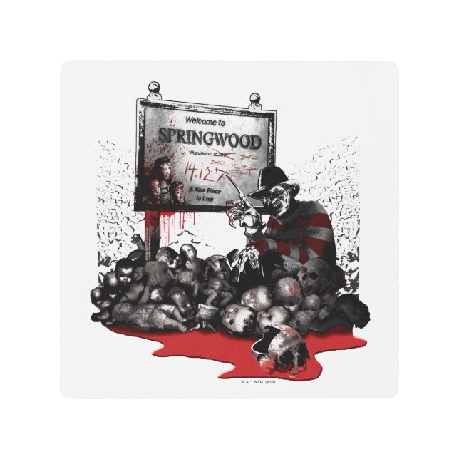 Freddy vs. Jason | Welcome to Springwood Metal Print (Front)