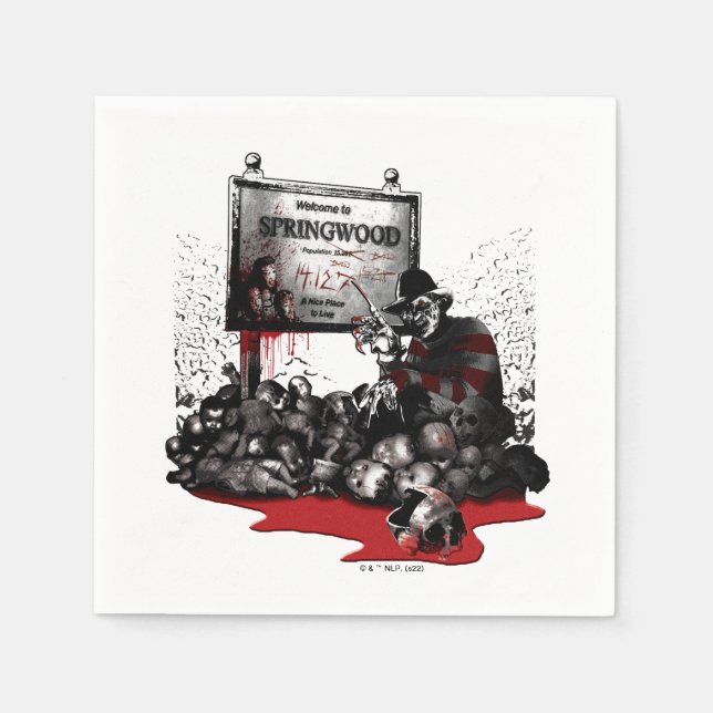 Freddy vs. Jason | Welcome to Springwood Napkins (Front)