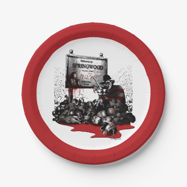 Freddy vs. Jason | Welcome to Springwood Paper Plates (Front)