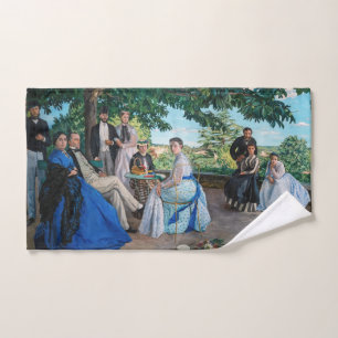 Frederic Bazille - The Family Reunion Bath Towel Set