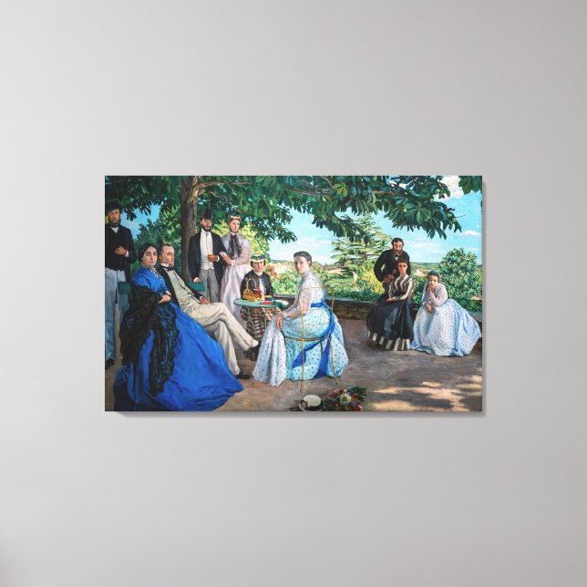 Frederic Bazille - The Family Reunion Canvas Print (Front)