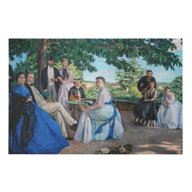 Frederic Bazille - The Family Reunion Faux Canvas Print (Front)