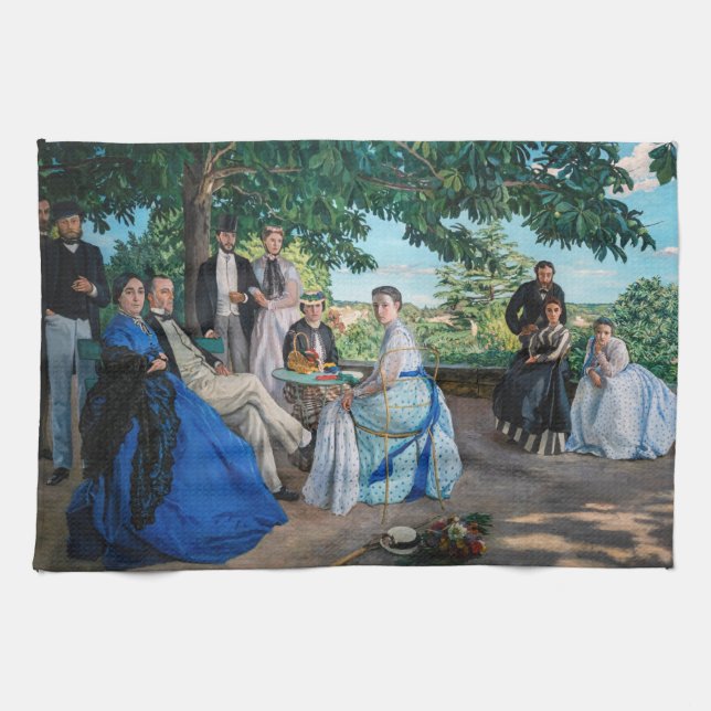 Frederic Bazille - The Family Reunion Kitchen Towel (Horizontal)