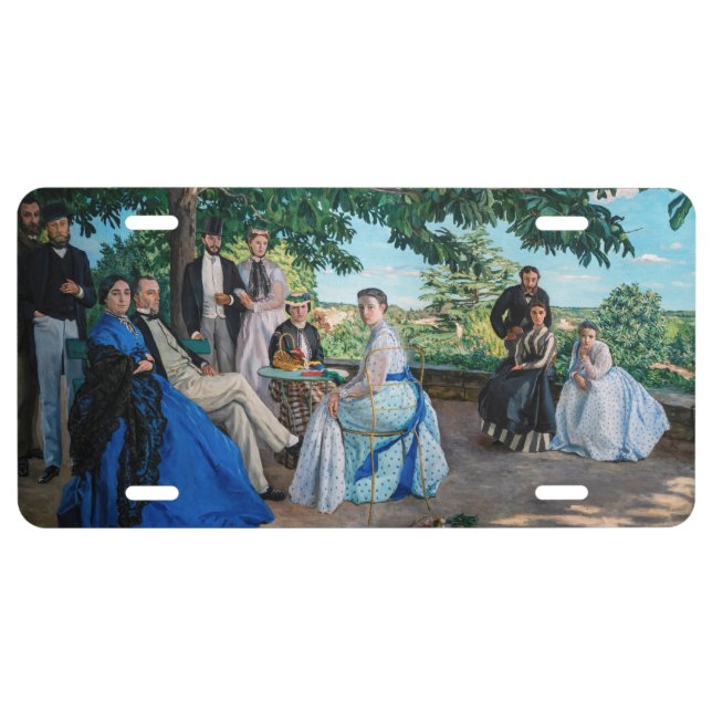 Frederic Bazille - The Family Reunion License Plate (Front)