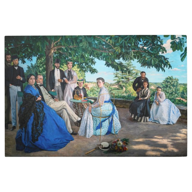 Frederic Bazille - The Family Reunion Metal Print (Front)