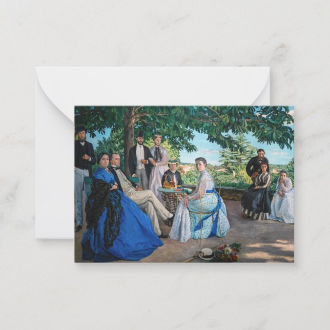 Frederic Bazille - The Family Reunion Note Card (Front)