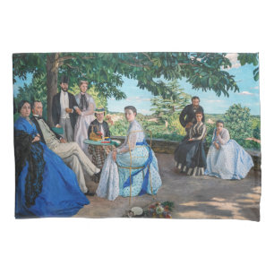 Frederic Bazille - The Family Reunion Pillow Case