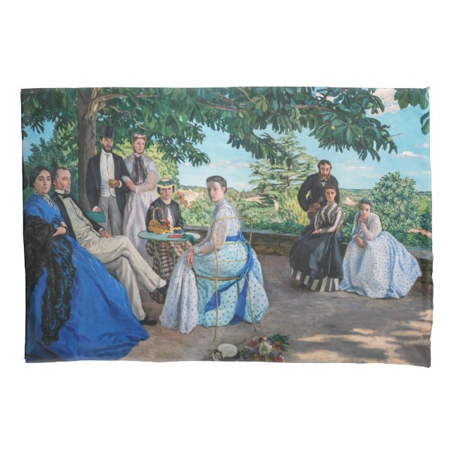 Frederic Bazille - The Family Reunion Pillow Case (Front)