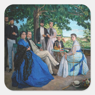 Frederic Bazille - The Family Reunion Square Sticker