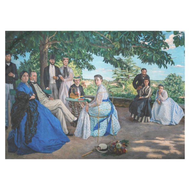 Frederic Bazille - The Family Reunion Tablecloth (Front (Horizontal))