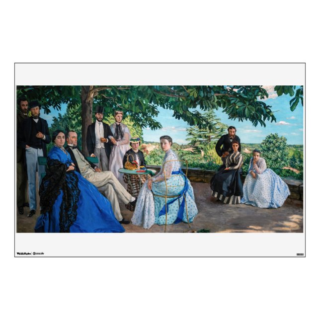 Frederic Bazille - The Family Reunion Wall Decal (Front)
