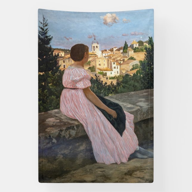Frederic Bazille - The Pink Dress Banner (Vertical)
