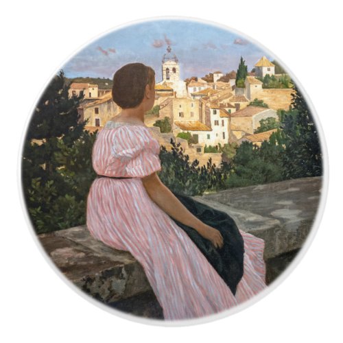 Frederic Bazille _ The Pink Dress Ceramic Knob