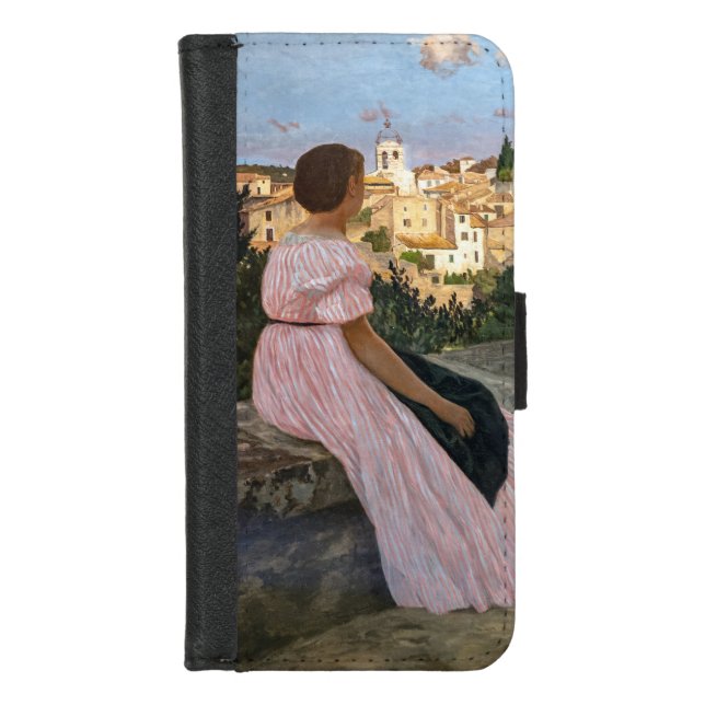 Frederic Bazille - The Pink Dress iPhone Wallet Case (Front)