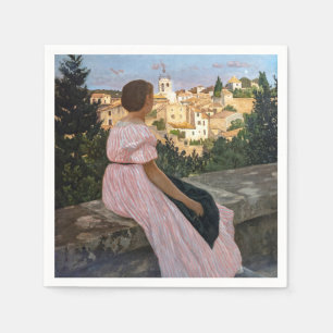 Frederic Bazille - The Pink Dress Napkins