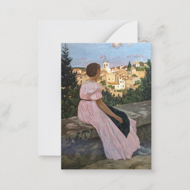 Frederic Bazille - The Pink Dress Note Card (Front)