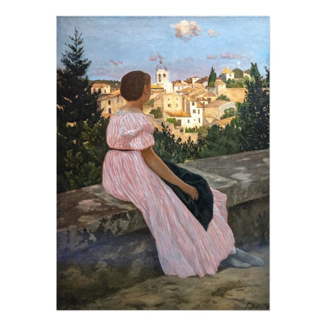 Frederic Bazille - The Pink Dress Photo Print (Front)
