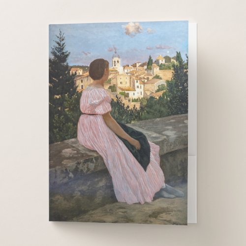 Frederic Bazille _ The Pink Dress Pocket Folder