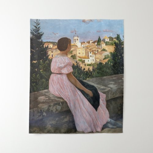 Frederic Bazille _ The Pink Dress Tapestry