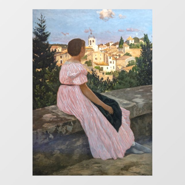Frederic Bazille - The Pink Dress Wall Decal (Front)