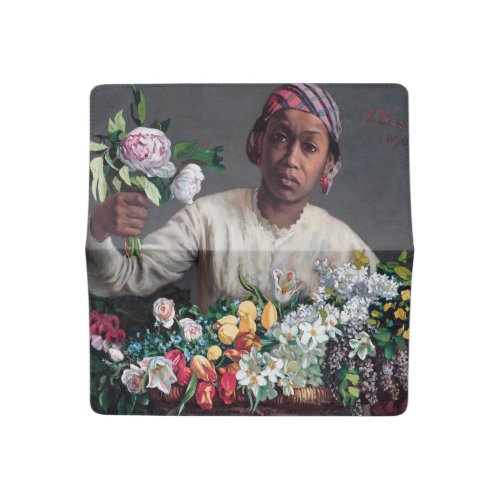Frederic Bazille _ Young Woman with Peonies Checkbook Cover