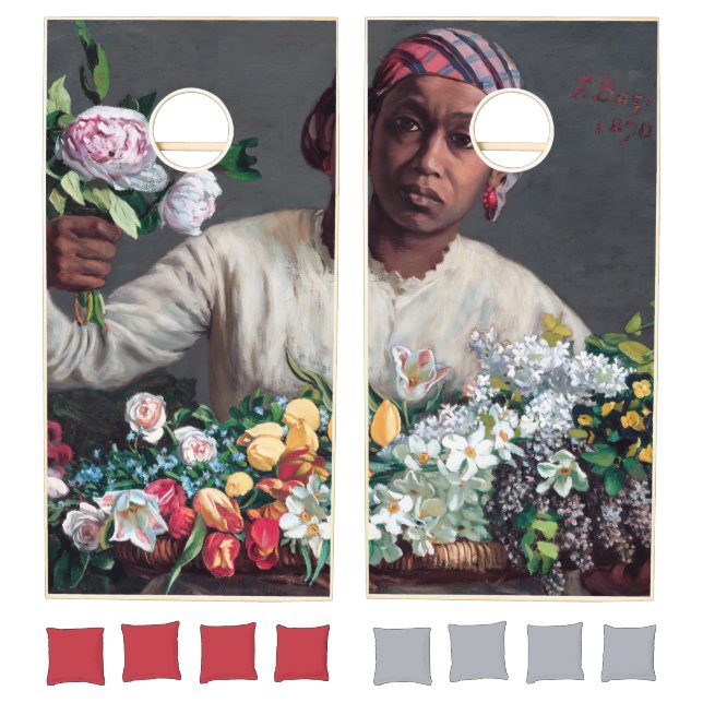 Frederic Bazille - Young Woman with Peonies Cornhole Set (Set)