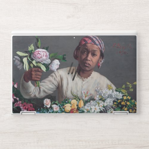 Frederic Bazille _ Young Woman with Peonies HP Laptop Skin