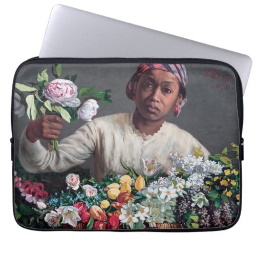 Frederic Bazille _ Young Woman with Peonies Laptop Sleeve