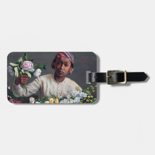 Frederic Bazille - Young Woman with Peonies Luggage Tag