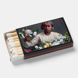 Frederic Bazille - Young Woman with Peonies Matchboxes