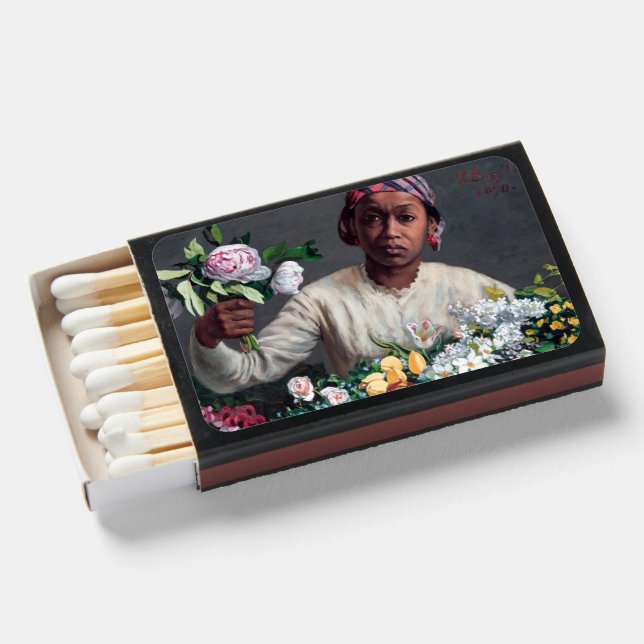 Frederic Bazille - Young Woman with Peonies Matchboxes (Front Open)