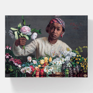 Frederic Bazille - Young Woman with Peonies Paperweight
