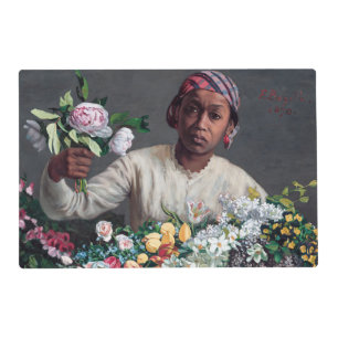 Frederic Bazille - Young Woman with Peonies Placemat