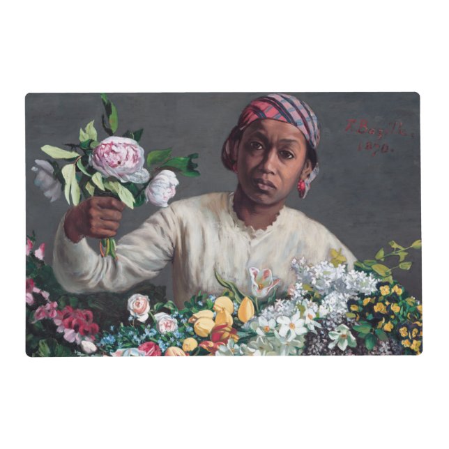 Frederic Bazille - Young Woman with Peonies Placemat (Front)