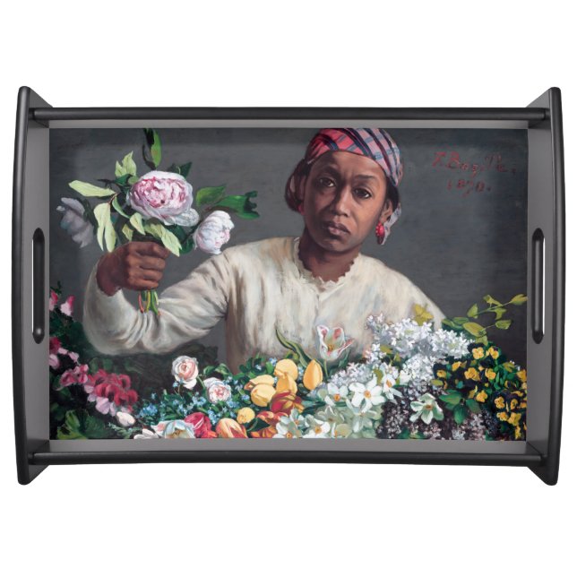 Frederic Bazille - Young Woman with Peonies Serving Tray (Front)
