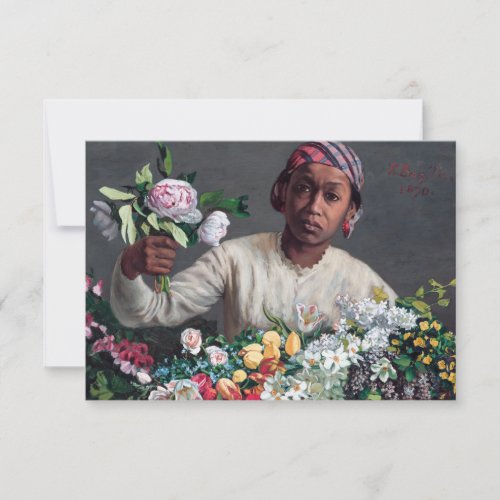 Frederic Bazille _ Young Woman with Peonies Thank You Card