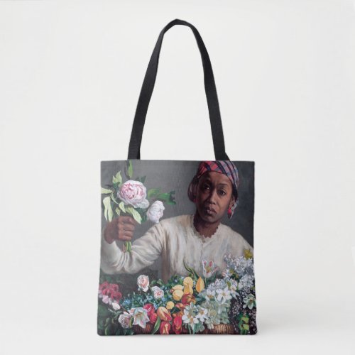 Frederic Bazille _ Young Woman with Peonies Tote Bag