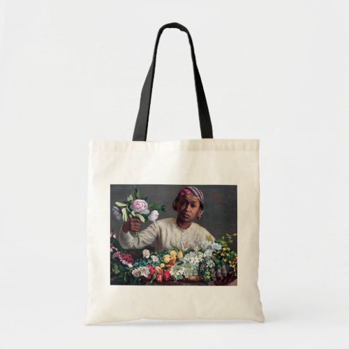 Frederic Bazille _ Young Woman with Peonies Tote Bag