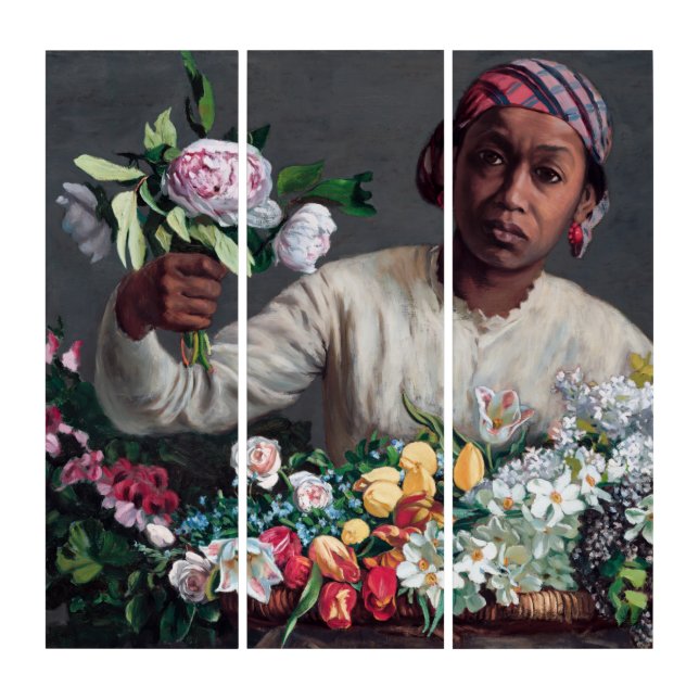 Frederic Bazille - Young Woman with Peonies Triptych (Front)