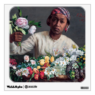 Frederic Bazille - Young Woman with Peonies Wall Decal