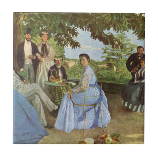 Frédéric Bazille's Family Reunion Ceramic Tile (Front)