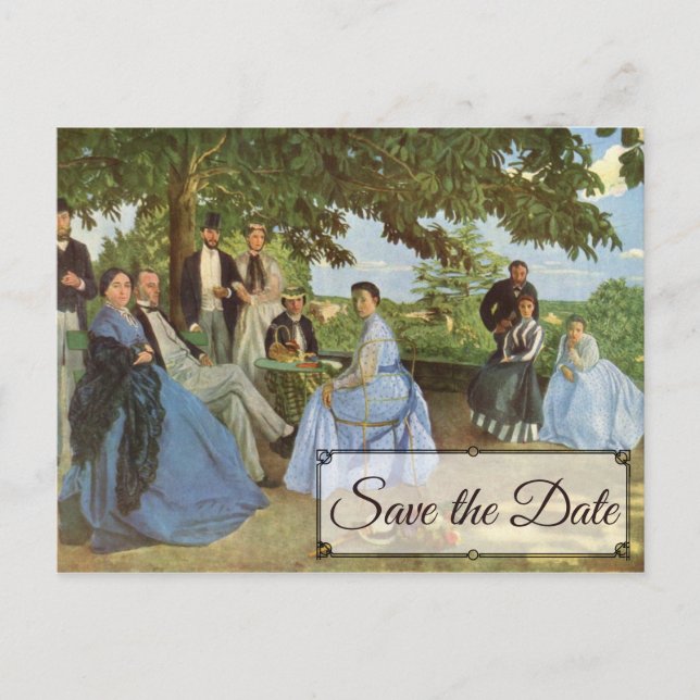 Frédéric Bazille's Family Reunion Save the Date Postcard (Front)