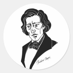 Frederic Chopin Classic Round Sticker