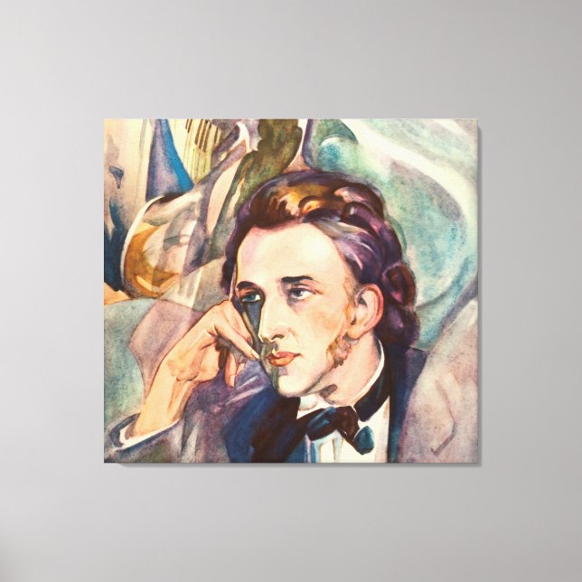 Frederic Chopin Composer Musician Portrait Famous Canvas Print (Front)