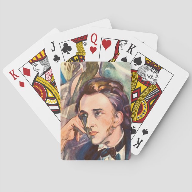 Frederic Chopin Composer Musician Portrait Famous Poker Cards (Back)