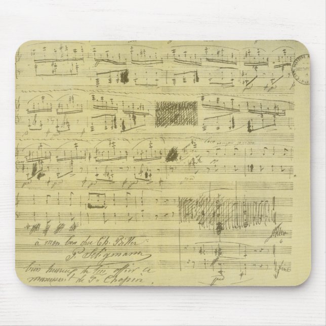 Frederic Chopin manuscript mousepad (Front)